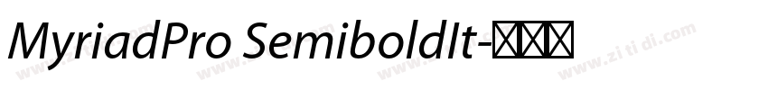 MyriadPro SemiboldIt字体转换